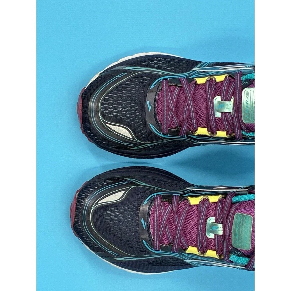 Brooks Ghost 8 Women’s 9 B Running Shoes Peacoat Purple Teal 1201931B431